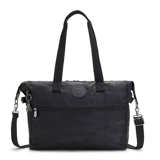 Kipling Ilia Tote Bag Laptop Çantası Siyah Camo | TR 1914IL